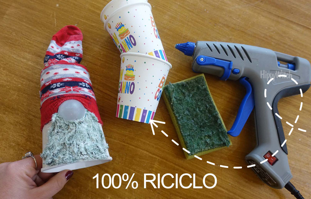 Come fare uno GNOMO di Natale con un Bicchiere